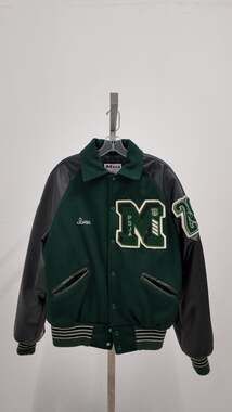 VTG Meca Varsity Jacket PSJA High School Green Wool Leather Sleeves Vtg (Mens M)